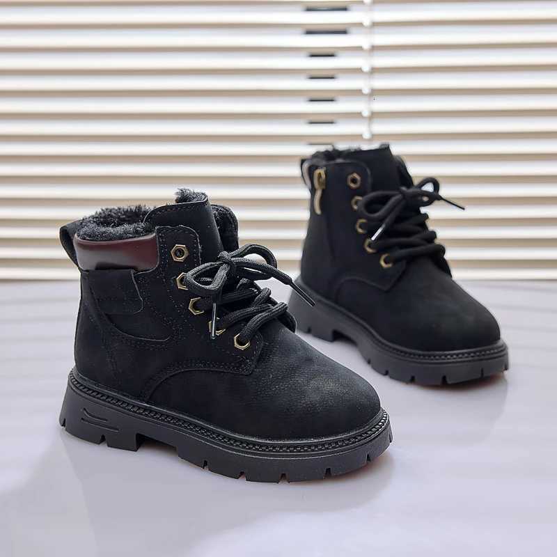 Children Warm Boots with Thick Fur Kids Short Boots Plush Comfortable 2025 Winter Boys Girls Ankle Boots Soft Bottom Non-slipW251121