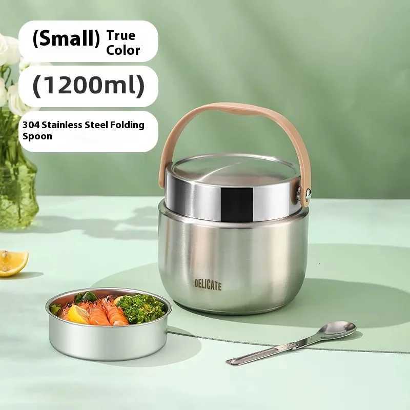 Portable Bento box304 Stainless Steel Vacuum Pot Double-layer Insulated Lunch Box Insulated Lunch Bucket Office Worker Bento BoxM251121