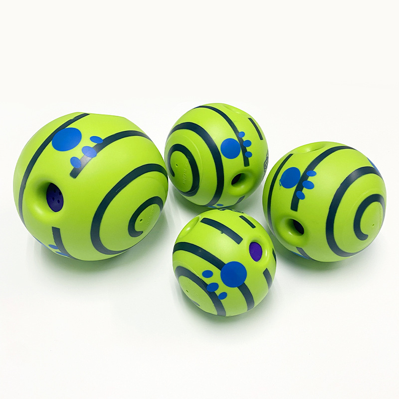 free shipping Interactive Dog Fun Giggle Sounds Squeaky Toy with Bouncing Vinyl Ball for Pet Chew