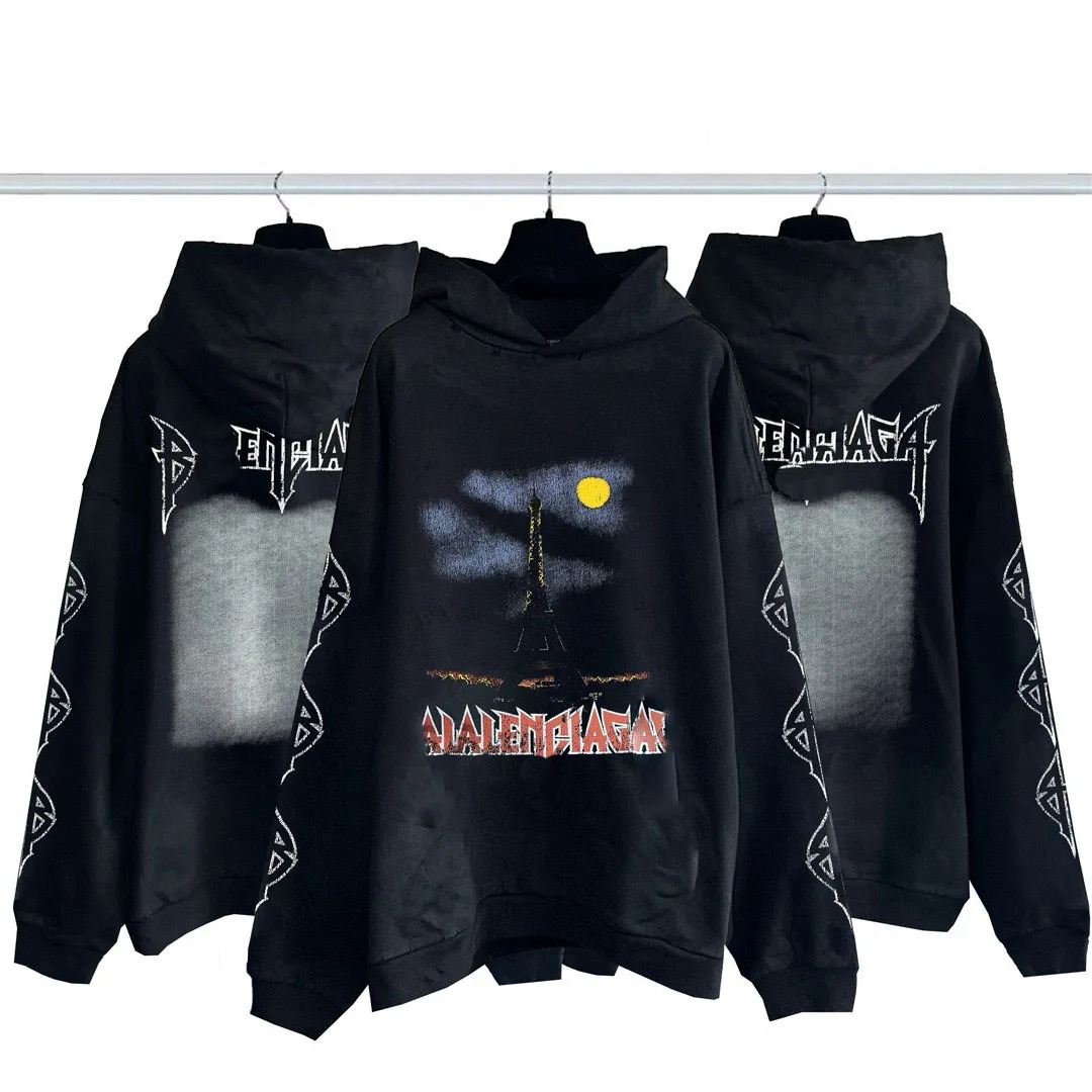 5A 2025 Men's Plus Size Hooded Sweatshirts Designer Hoodies Fashion Men High Quality Embroidery Classic Hoodie Clothing High Street Hip Hop Pullover Sweatshirt