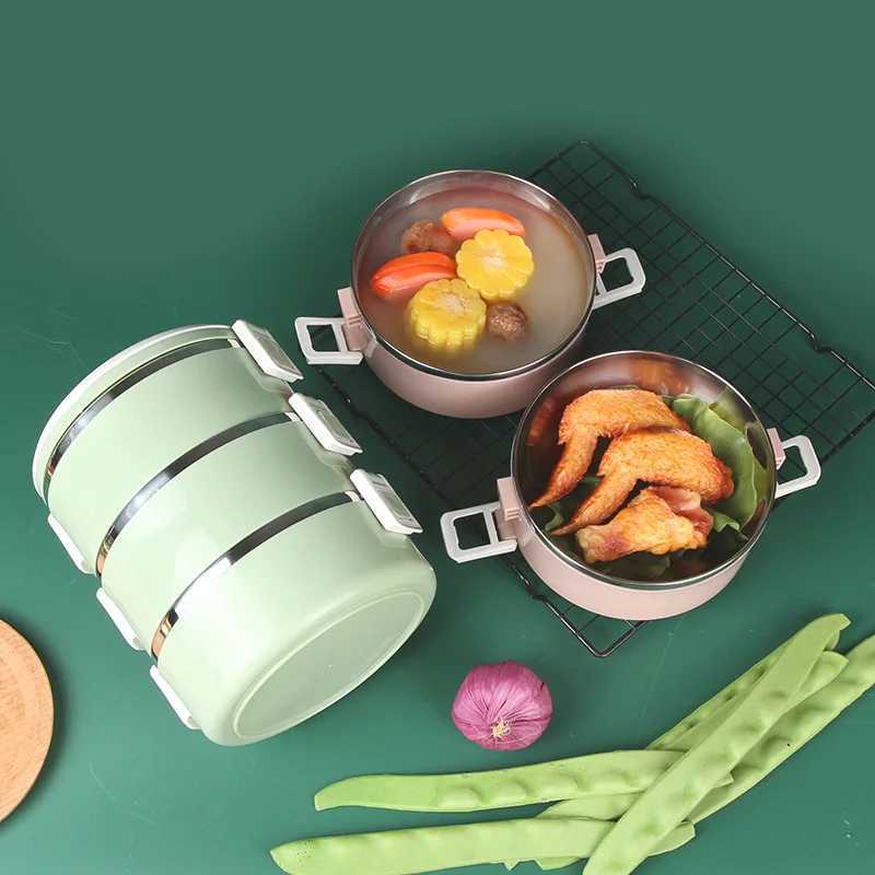 3 Layers Portable Stainless Steel Thermal Lunch Box Multi-Purpose Microwave Bento Box With Lids Leakproof Food Container BoxM251121