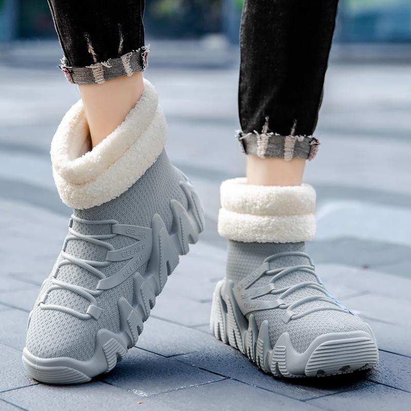 mens lowtop waterproof odorresistant slipresistant rain boots constructiongrade durable work shoes fleecelined removable winter footwear