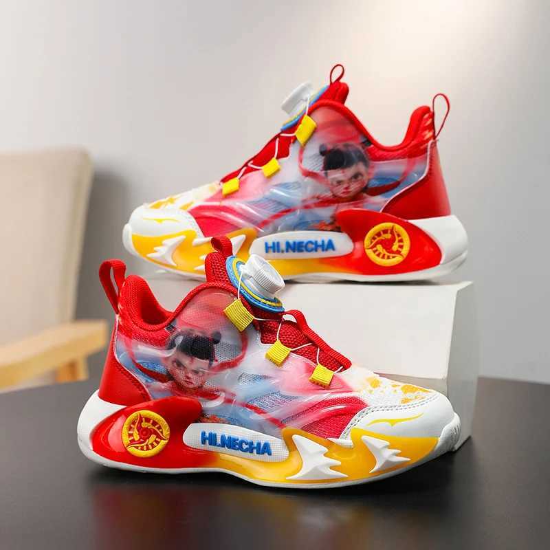 Children Sports Shoes Rotating Buckle Mesh Breathable Casual Outdoor Wear-Resistant Comfortable Flat Sneakers for KidsW251121