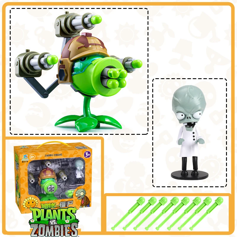 Plants Vs Zombies Licensed Peashooter Battle Figure Set Non-Toxic PVC Role Play Toys Bulk Stock Kids Birthday Party Favors Gifts