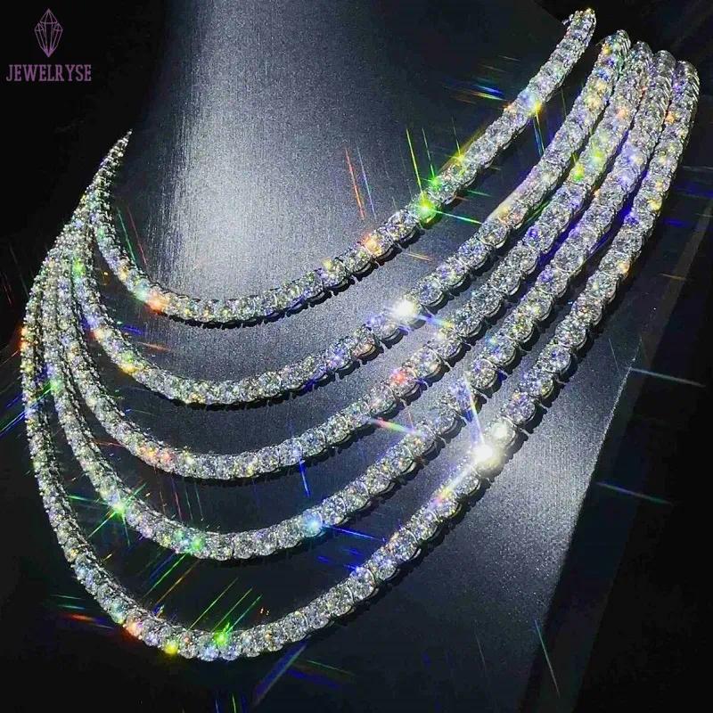 5mm Diamons Moissanite Chains Gold Iced Out Tennis Chain for Men Women Fashion Jewelry Hip Hop Necklace