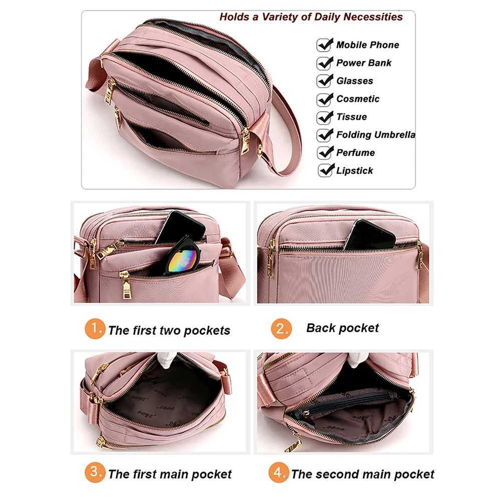 1pc Womens Crossbody Bag Multi Pocket Messenger Bag Shoulder Handbags for Women Suitable Shopping Travel Appointment HikingT251121