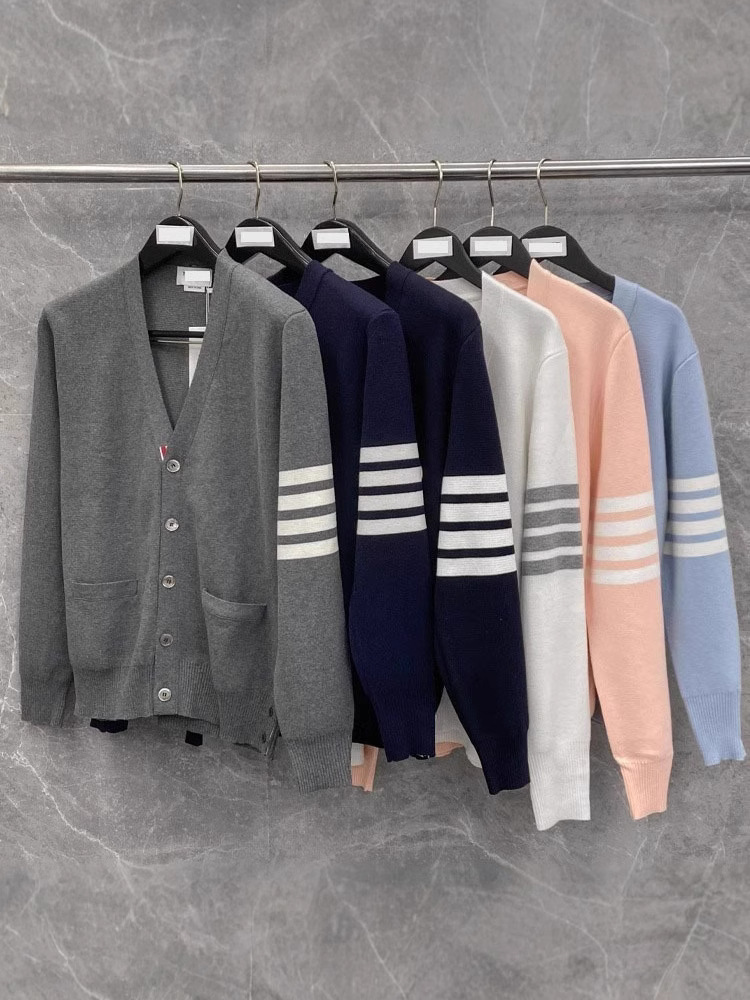 Men's Sweaters Designer Classic striped V-neck lazy sweater classic loose couple knit jacket