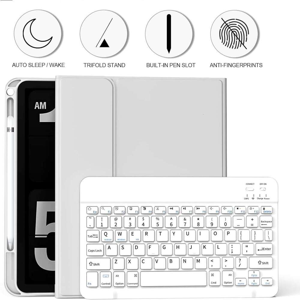 Tablet PC Cases Bags for Air 4/5 Pro 11 & iPad 10.2 - Protective Bluetooth Keyboard Cover with Shockproof Drop Protection Backlight Magnetic Case with