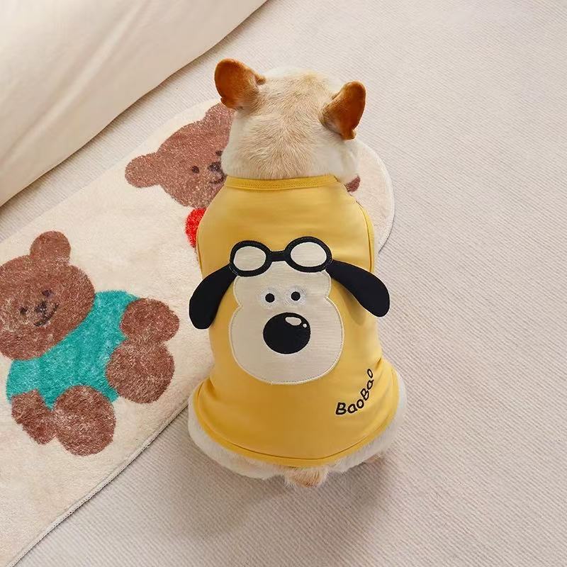 T0044Pet dog clothes princess skirt small dog Teddy summer thin style with leash
