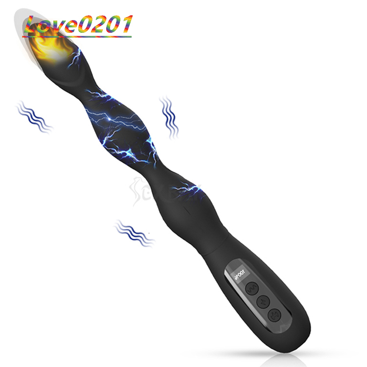 SEXBAY Silicone Massager Stick Vibrator Heating Electric Shock Multi-function Adjustable Female Prostate Vibration Male Massage
