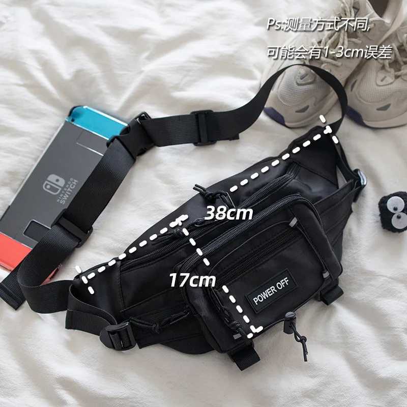 Fashion Punk Hip Hop Tactical Techwear Ch Bag Unisex Motorcycle Sport Waterproof Shoder Crossbody Bag Outdoor Casual Fanny Pack Y251121