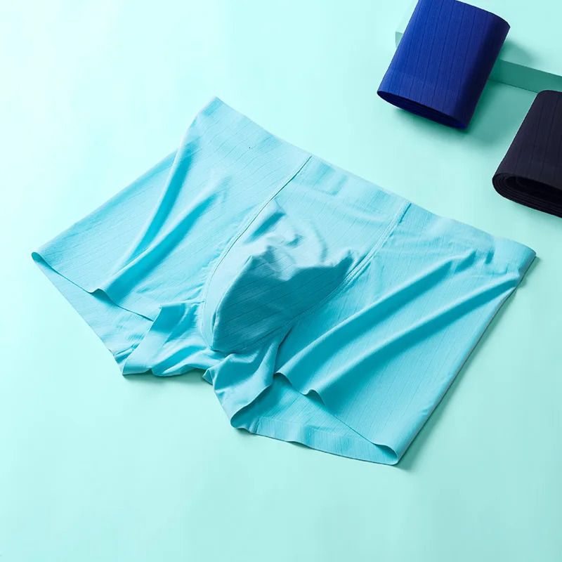5 packs of mens underwear boxing seamless ice silk shorts fashionable and sexy breathable pants thin 250417