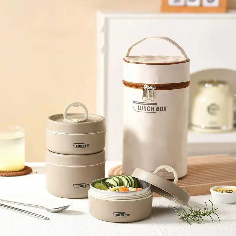 3-Tier Stackable Bento Lunch Box Set - Insulated Leakproof Food Containers Microwave Dishwasher Safe for Office School PicnicM251121