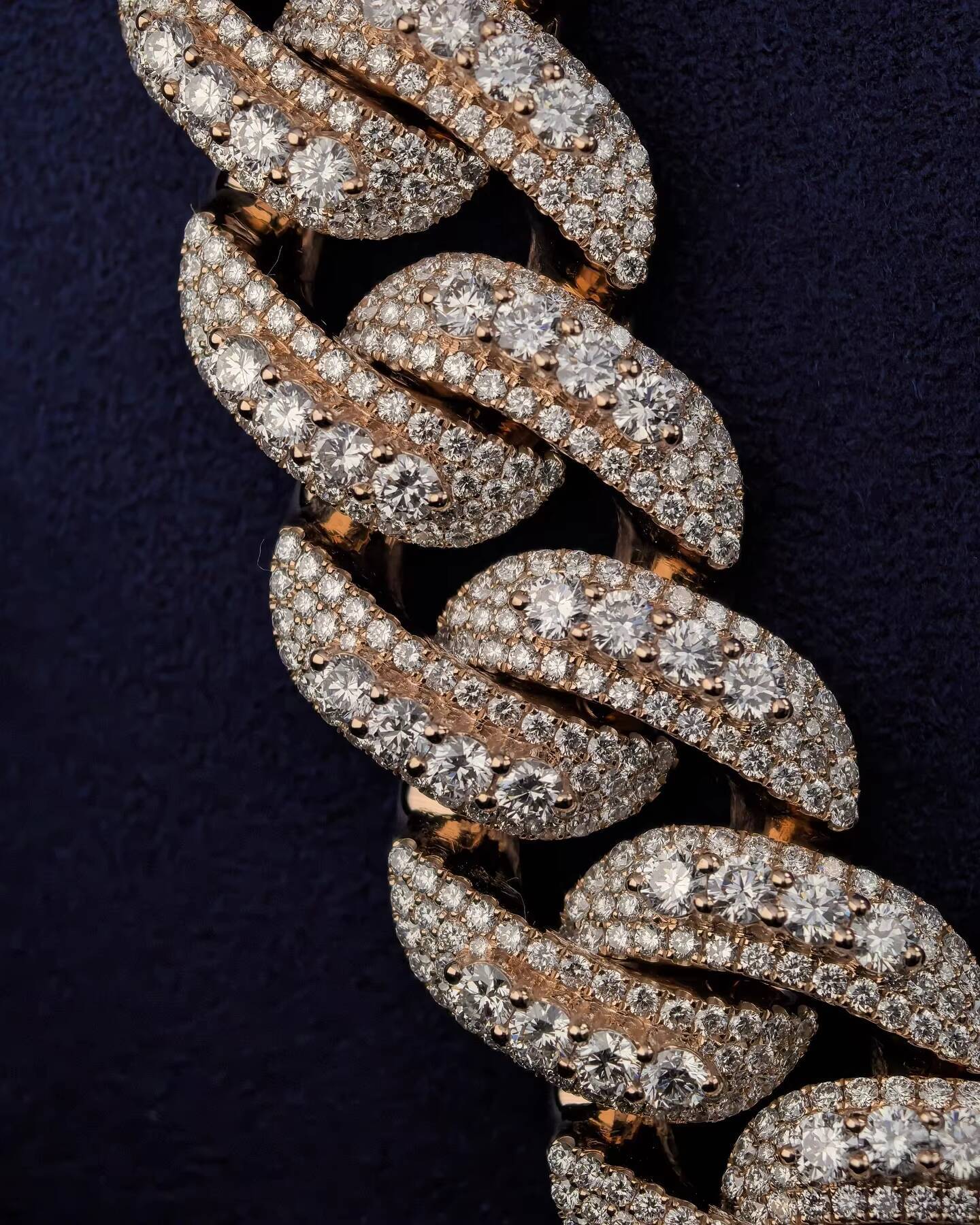 Fashion Jewelry Hip Hop Cuban Link Chain 22mm 925 Sterling Silver VVS Moissanite Thick Cuban Link Chain Rose Gold Necklace