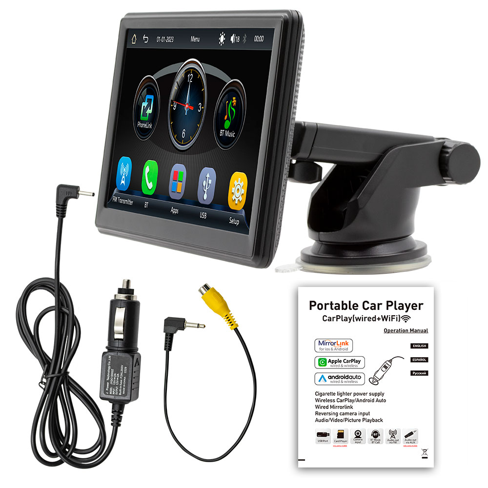 Carplay Screen 7 Inch Touch Ips Display Smart Car Radio Fm Transmitter Phone Wireless Connection Car Dvd Player with Bracket