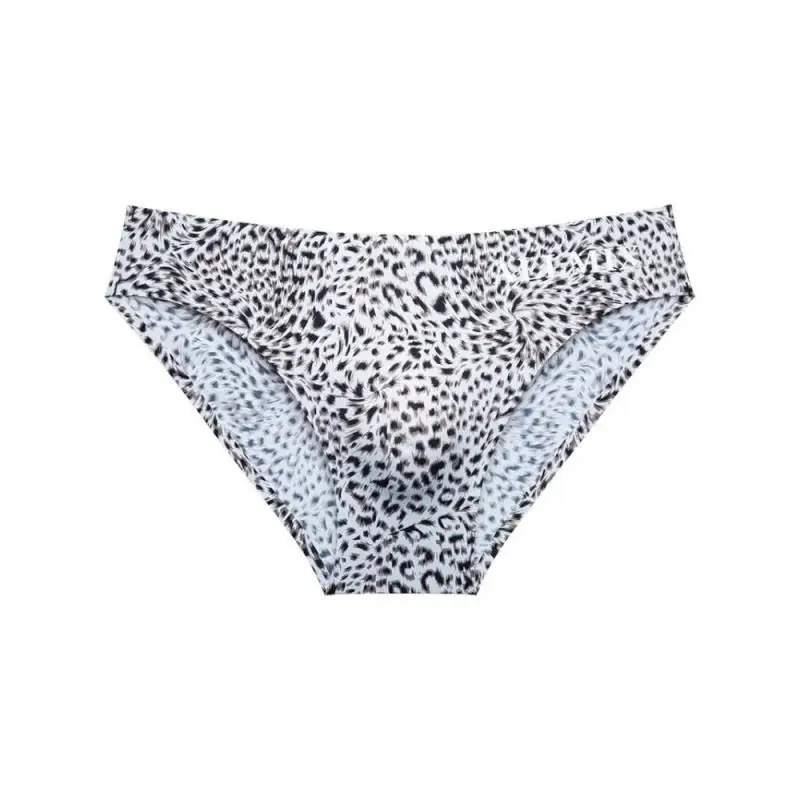 2 pieces of cartoon mens underwear display bag sexy letter leopard print ice silk short top 2025 n XXXL comfortable 250417