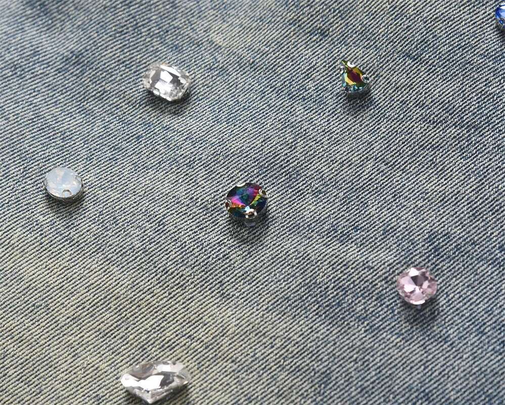 2025Ss Hot Stamping Drill Fashion Men Women High Quality Micro Horn Jeans