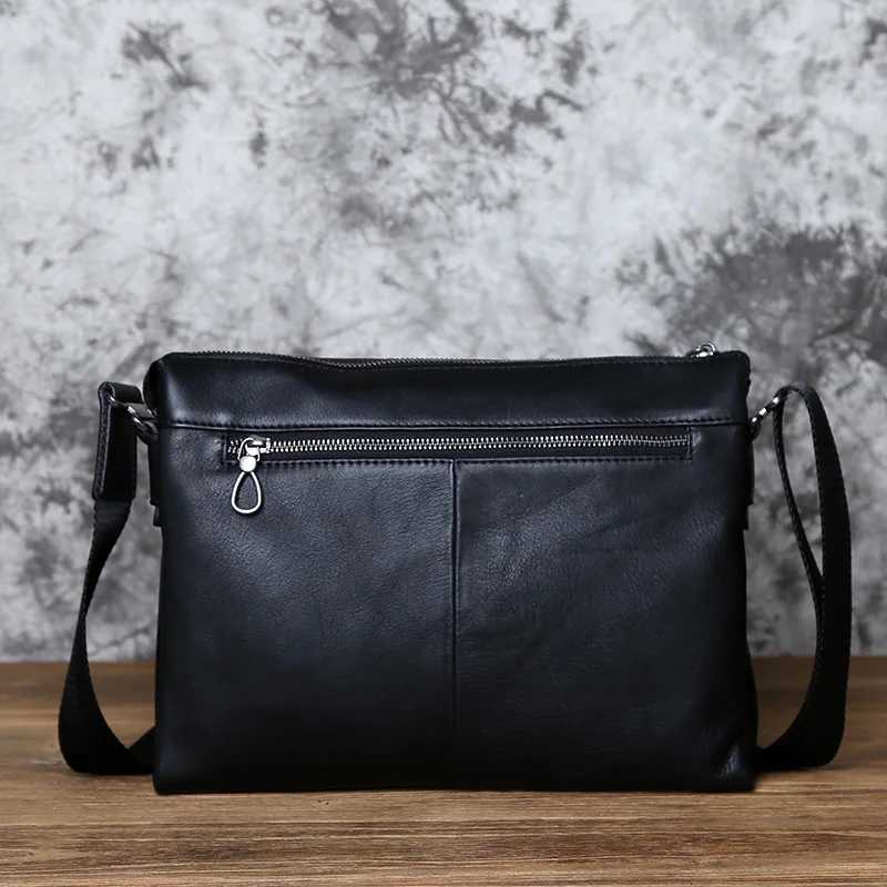 Fashion Fi Mens Shoder Bag Leather Casual Messenger Bag Top Layer Cowhide Horiztal Briefcase 10 Inch Ipad NZPJ Y251121