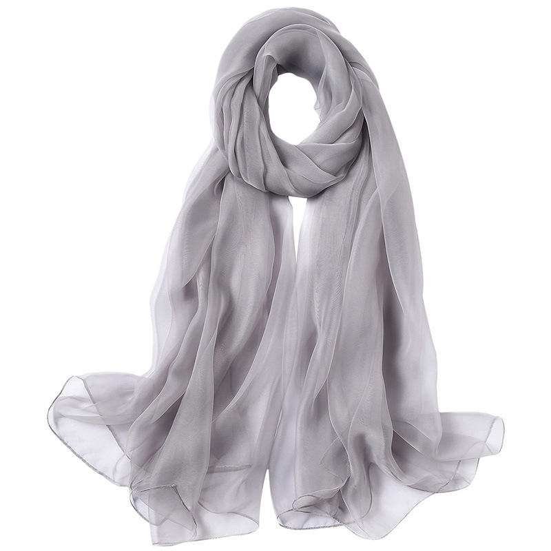 K465 Manufacturers wholesale solid color large chiffon scarf sunscreen shawl scarf dual-purpose versatile gauze beach towel summer spring and autumn