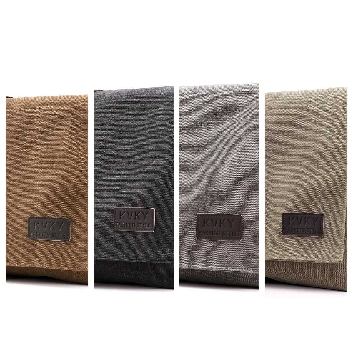 Fashion Brown Canvas Messenger Bag - Lightweight Durable Adjustable Strap Perfect for cmute travel daily use Y251121