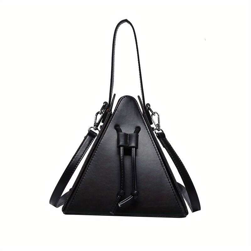 Mini Drawstring Novelty Solid Color Crossbody Bag, Women's Faux Leather Clutch