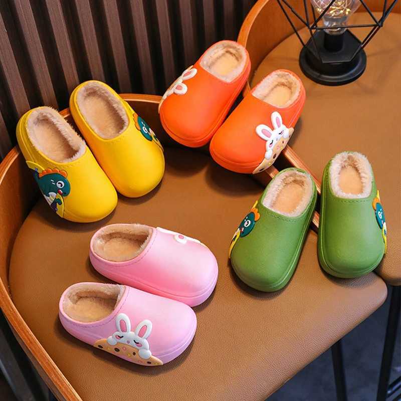 Winter Cartoon Childrens Cotton Velvet Shoes Boys and Girls Plush Lining Flat Shoes Parent-Child Shoes Warm Shoes Warm SlippersW251121