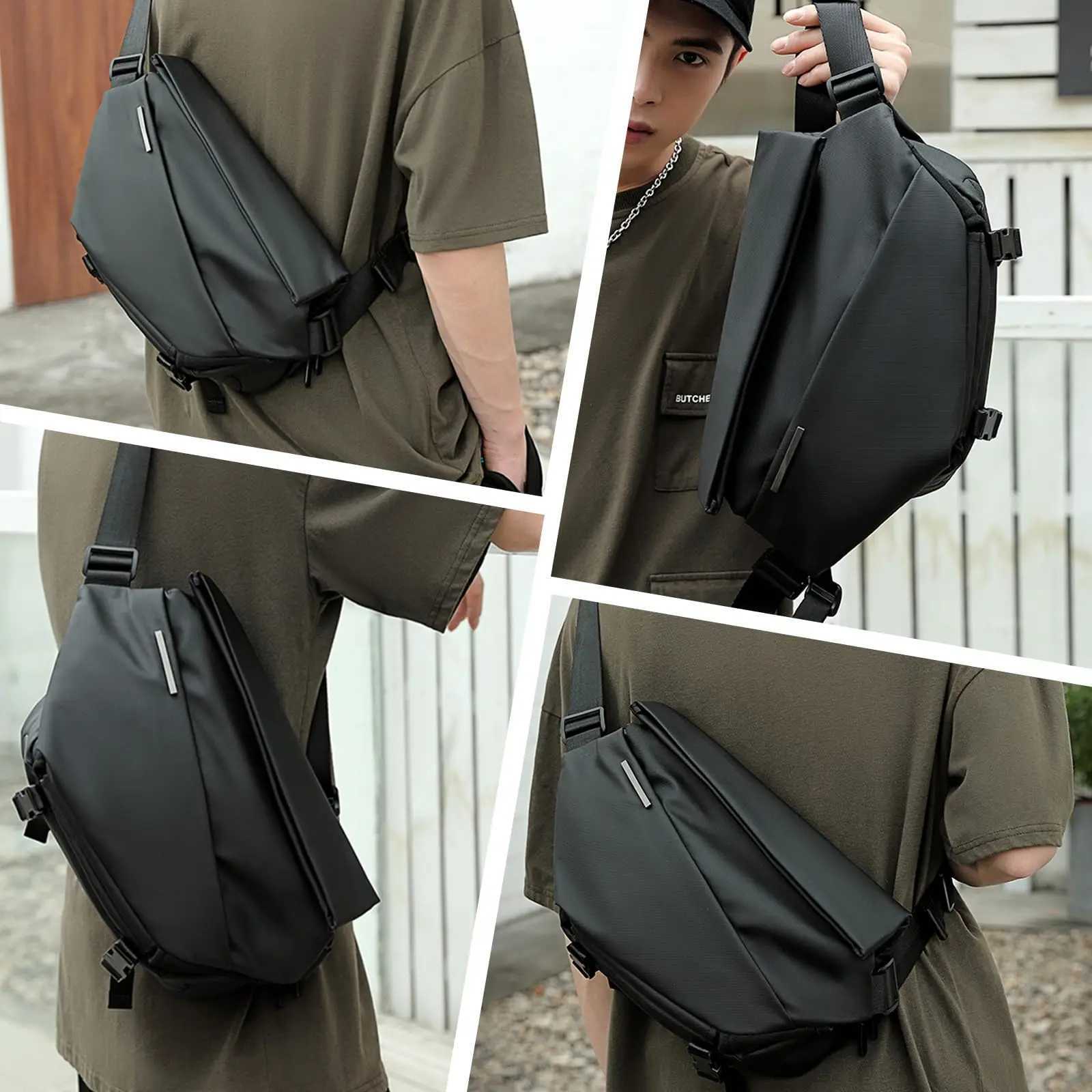 Fashion Crossbody Bag Men Designer Black Motorcycle Bag Fiable and Casual Storage Mobile Phe Accessories Water Proof Y251121