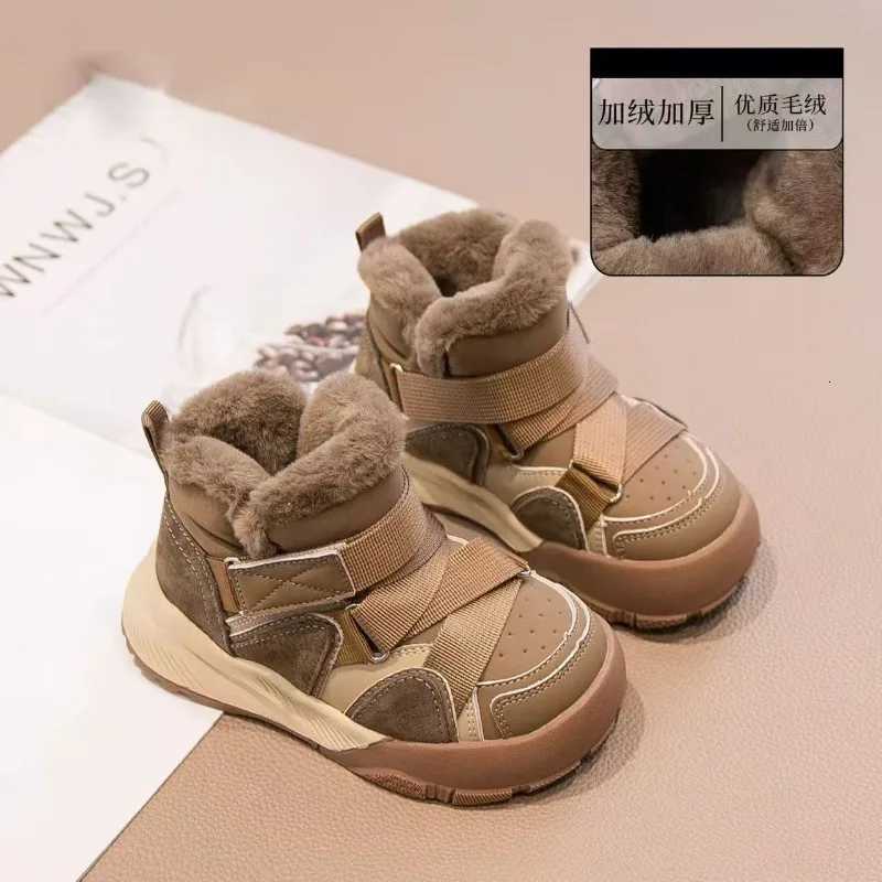 Childrens Ankle Boots Autumn/winter Fashion Outdoor Casual Short Boots Plush Warm Girl Boys Cold Proof Snow Boots Cotton ShoesW251121