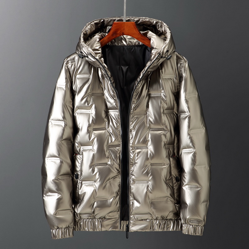High Gloss Men Winter Coat Warm Short Padded Jacket Cold Weather Windproof Outdoor Sport European size: S-3XL