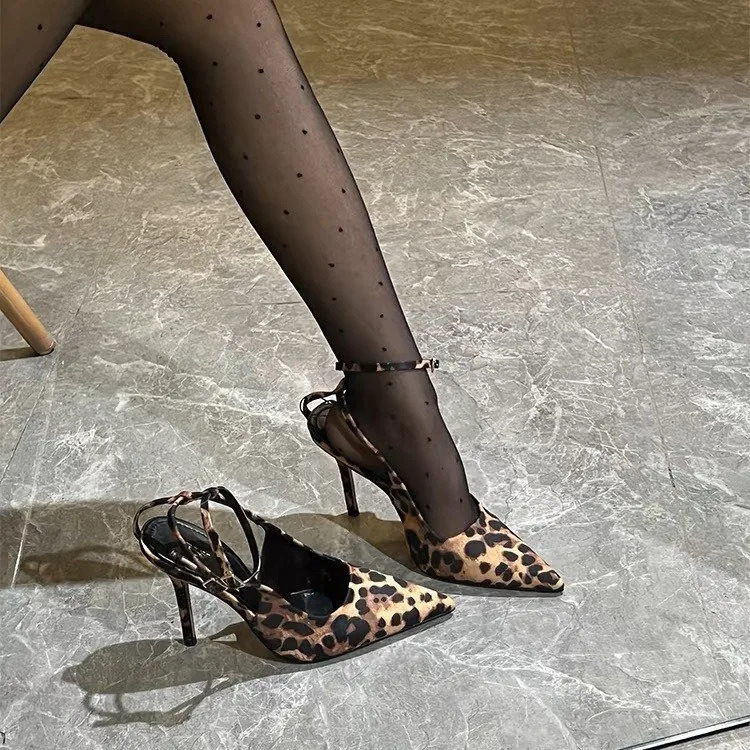 Womens High Heels Casual Slingback Pointed Toe Sandals Feminine Sexy 2025 High Heels Summer Dress Party Sandals Women 251119