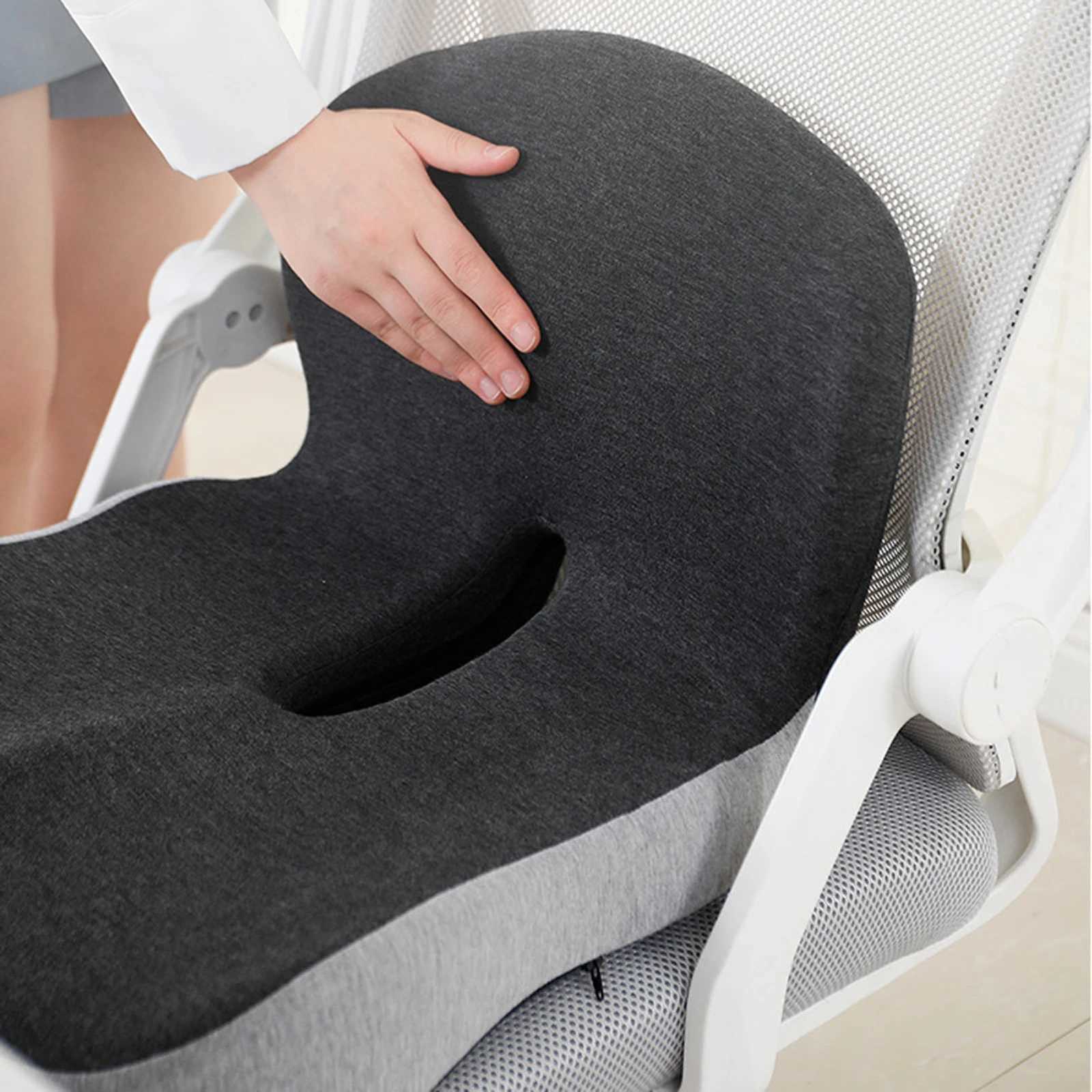 Memory Foam Seat Cushion Back Support for Office Chair Car Home Use with Lumbar Support for Students C251121