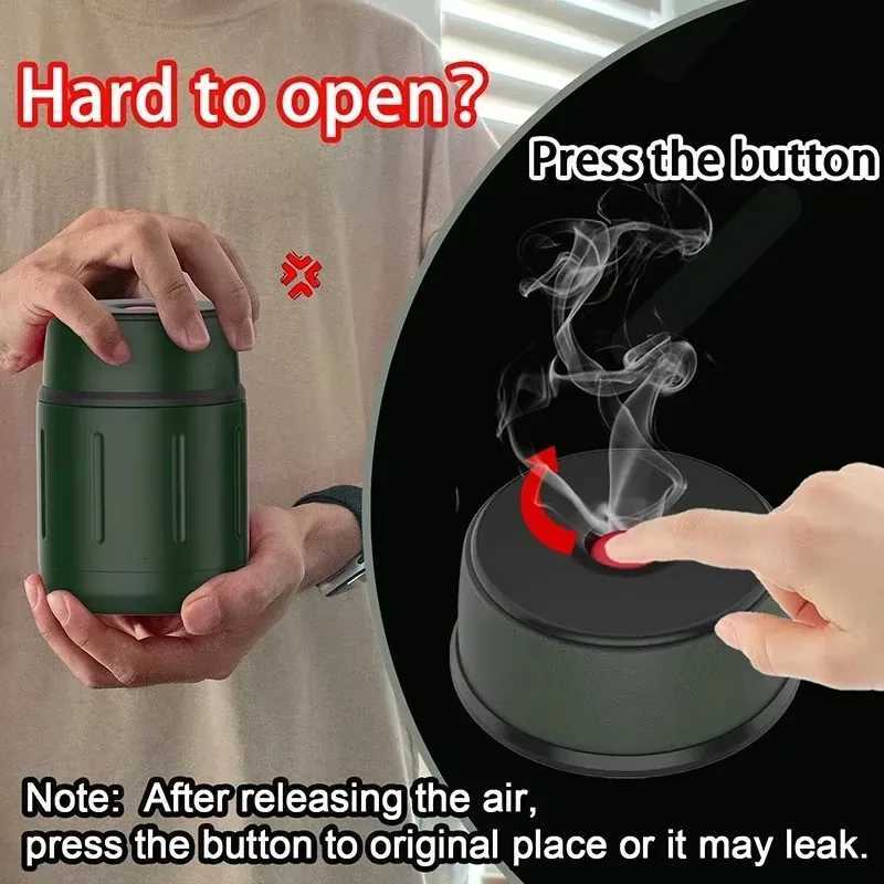 Food Stewing Cup 316 Stainless Steel Insulated Bucket Vacuum Lunch Box Breakfast Cup Folding Spoon Portable Office Stewing PotM251121