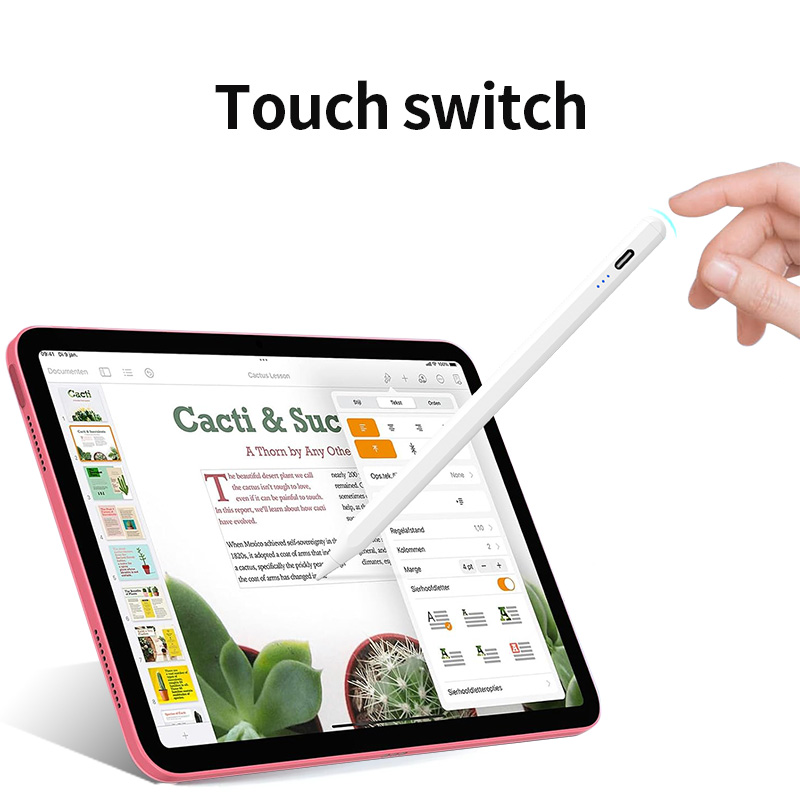 Universal Active Stylus Pen Compatible for IOS & Android Touch Screens Rechargeable Stylus Tip for Ipad/Ipad Pro/Air/Mini/Phone