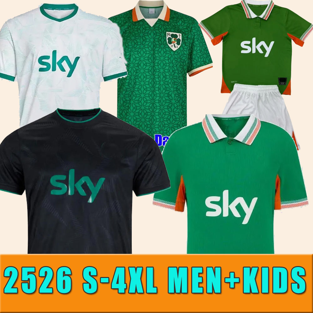 2025 2026 S-4XL Ireland 26 27 Soccer JerseyEuro Cup Kids Kit ROBINSON OBAFEMI Home Away National Qualifier Classy Special 2025 Football Shirt Green FERGUSON BROWNE