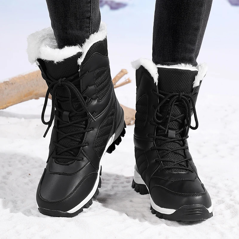 Snow Boots for Couples Winter Style FleeceLined Thickened Warm ThickSoled HeightIncreasing Short 251121