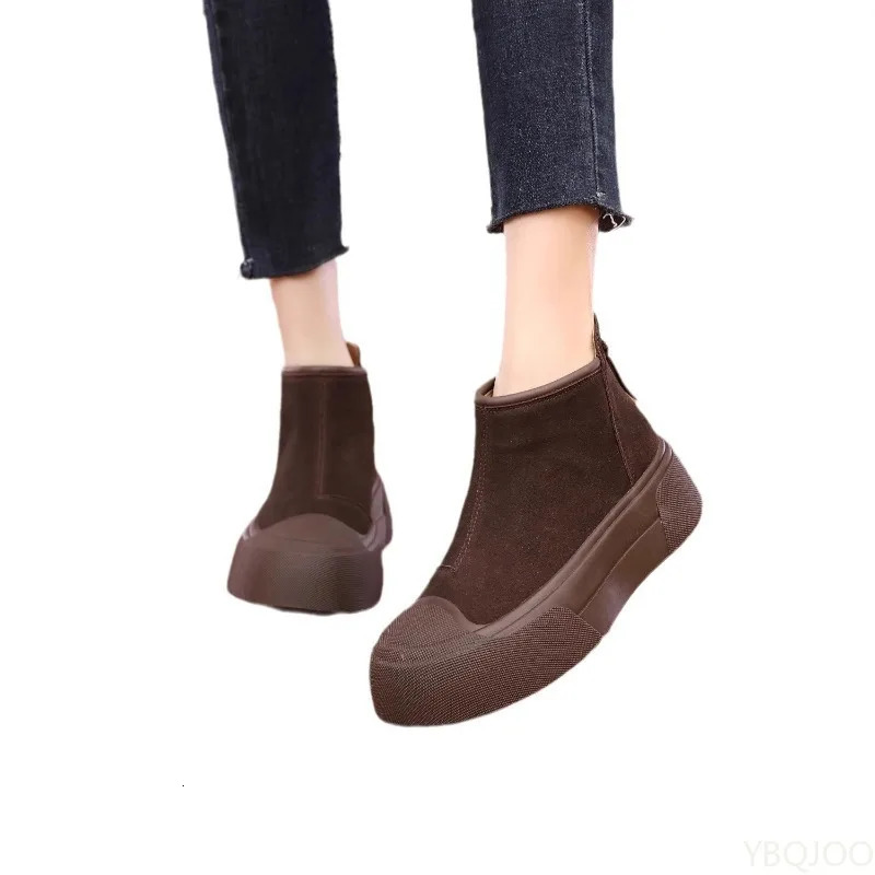 Womens casual comfortable snow boots winter velvet cotton minimalist short fashionable versatile warm women shoes 251121