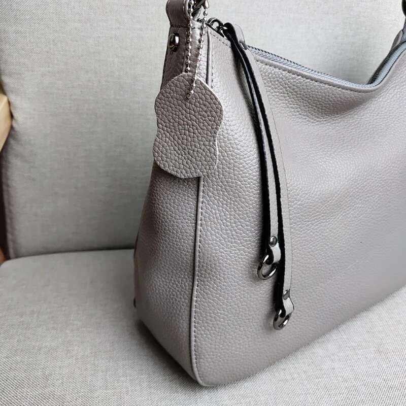 Real Cow Female Crossbody HOBO Bag Women S Genuine Leather Shoulder Natural Cowhide Messenger A Bag