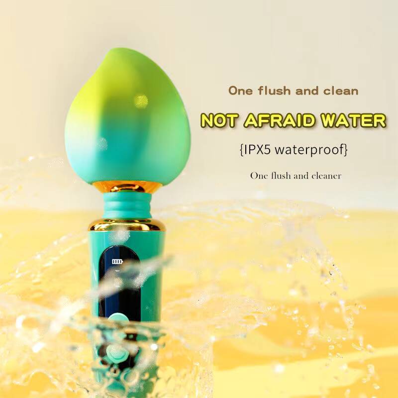 Womens Electric Love Masturbator Strong Shock AV Wand Stick Peach-Color Vibrator Private Parts Orgasm Adult Sex Toys for Female