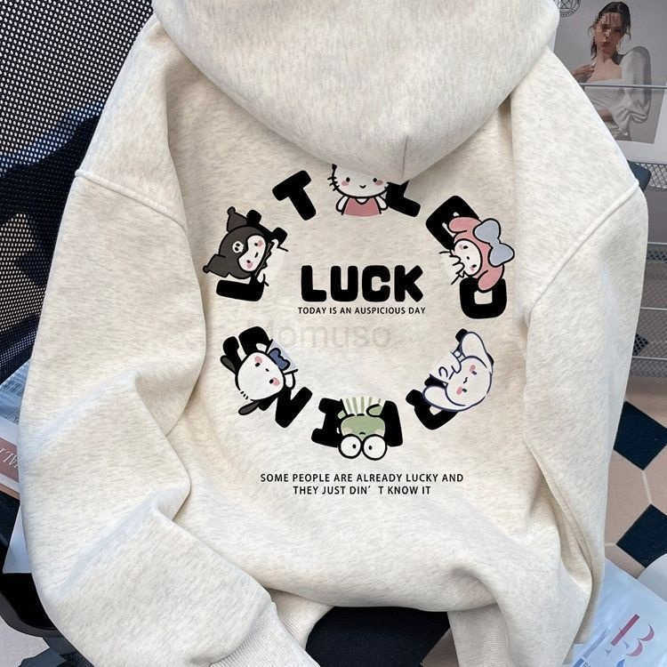Sanrio Cotton Zipper Cardigan Sweatshirt for Women Spring and Autumn Design Niche Loose Lazy Style Hoodie Jacket H251121