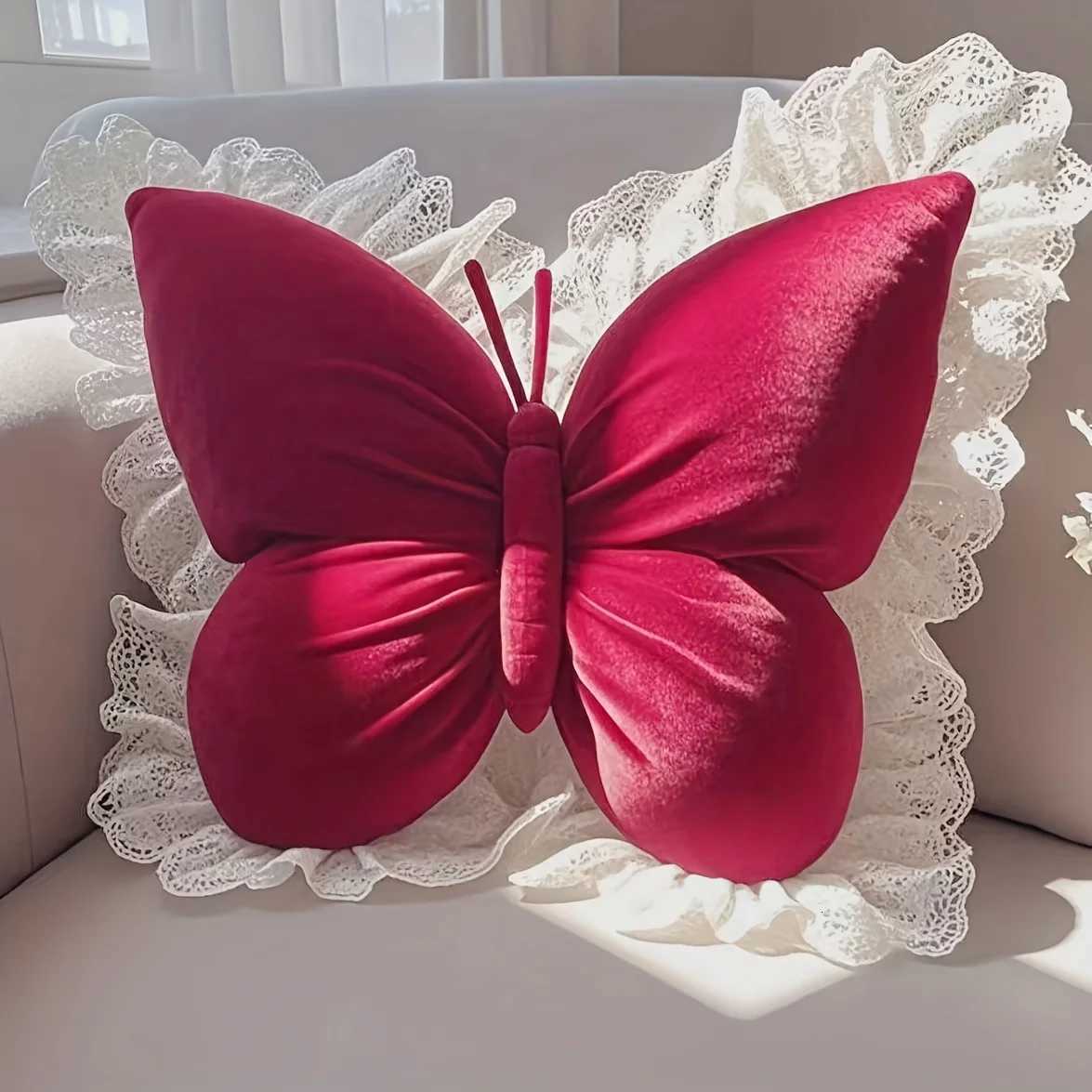 Butterfly-shaped throw cute cushion for bedroom sofa home decor novelty item C251121