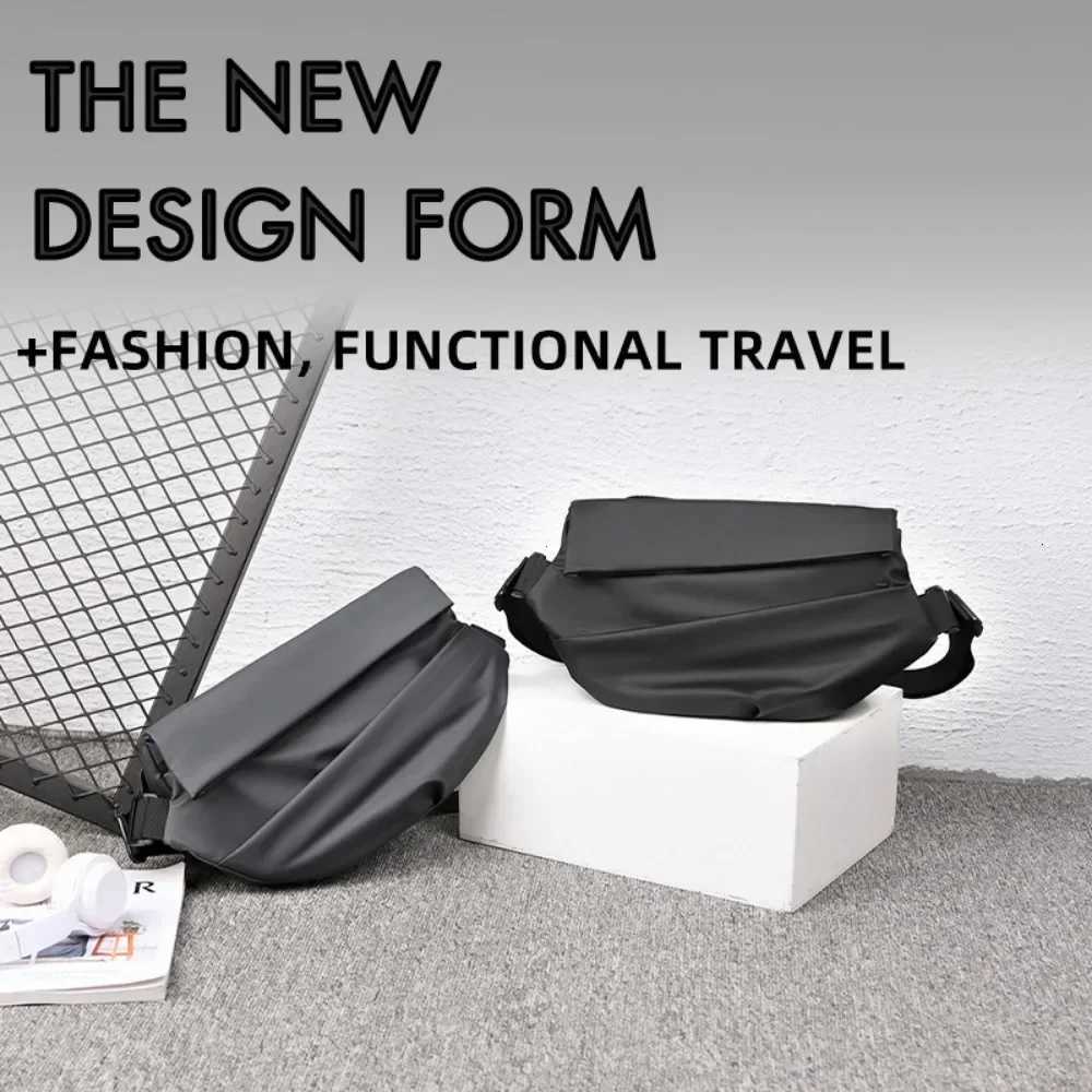 Fashion Premium Waterproof Magnetic Buckle Crossbody Bag Persality Fi Men Messenger Bag Black Minimalist Shoder Bags Men Bag Y251121