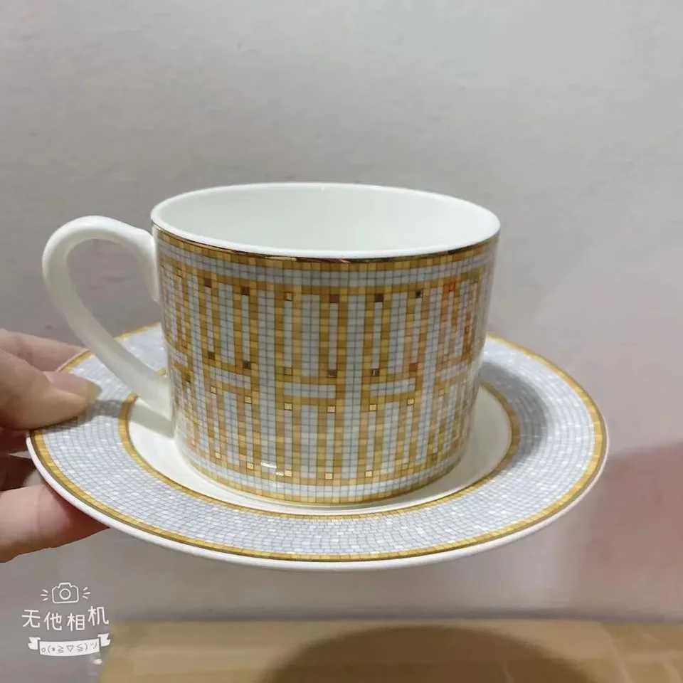 12 piece gift box set with striped dot ceramic espresso cup tea milk beverage cup and handle cup suitable for Office Novelty gifts and good luck S2542