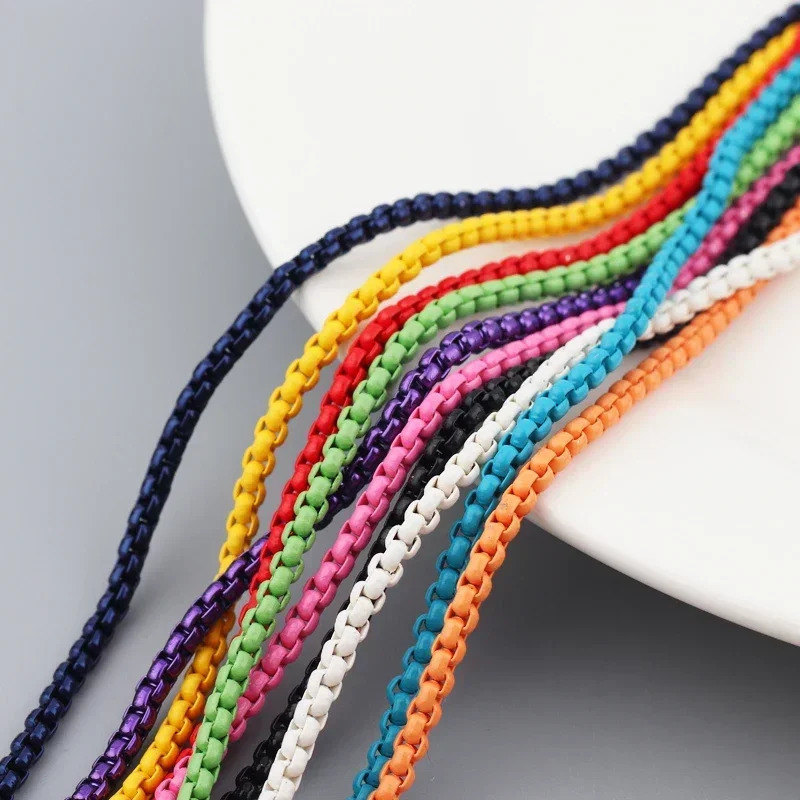 10 pieces Dainty Enamelled Chain Necklace Box Enamel Pop 250420