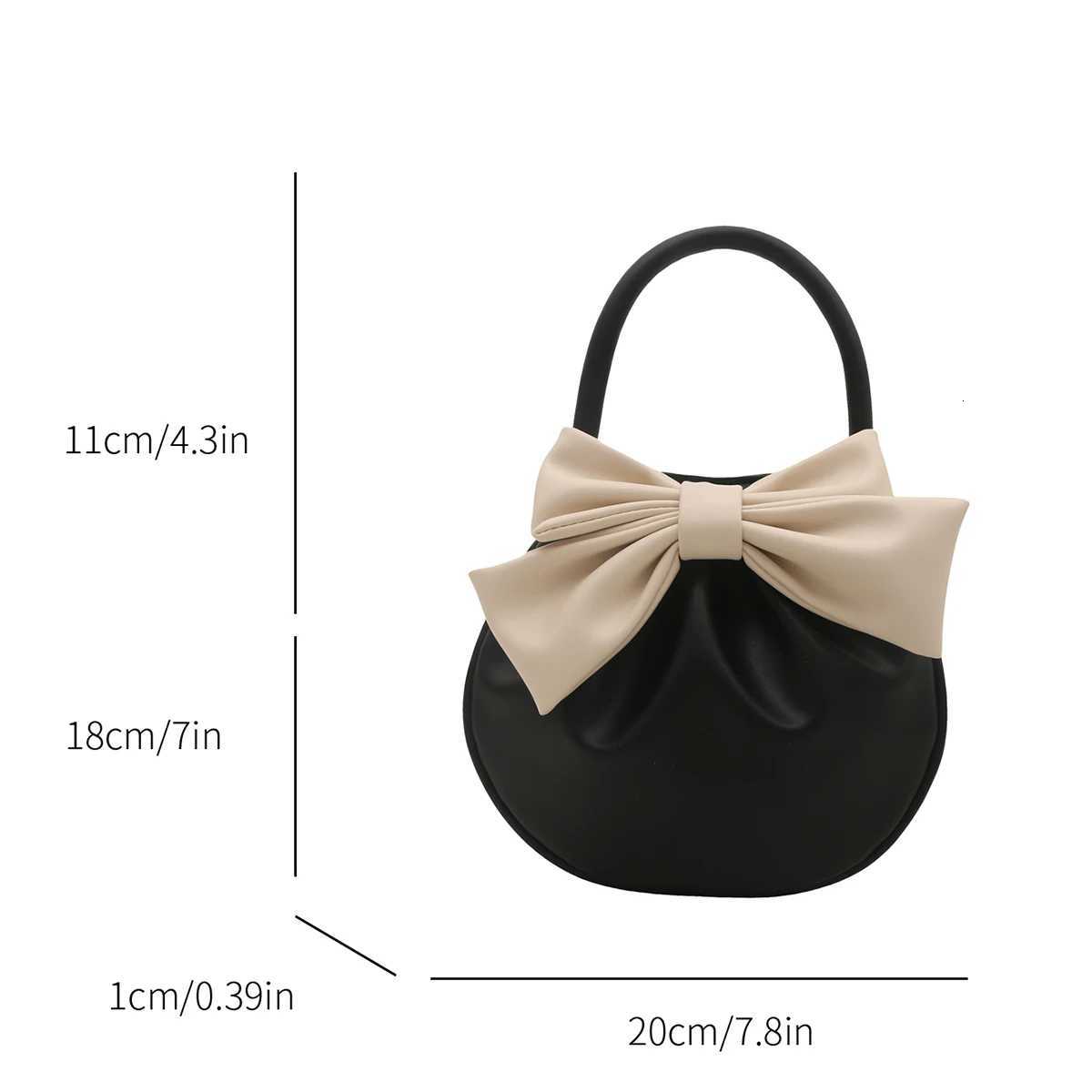 Wens Mini PU Cluh Bag - Lightweight Small Purse with Bow Detail Magnetic Closure for Daily Use Coin Purse Y251121