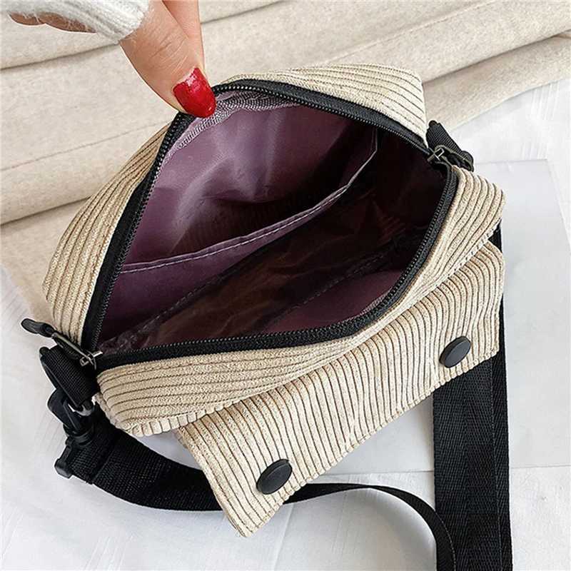 Fashion Women Corduroy Shoulder Bags Student Tote Messenger Bag Satchel Travel Handbags Korean VersatileT251121