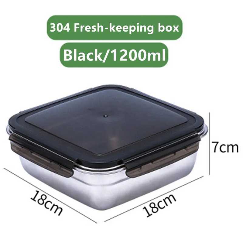 1200/750/400ML Lunch Box Sets Food Grade 304 Stainless Steel Anti-leak Bento Box Strong Tightness Microwave Can Heating LunchboxM251121