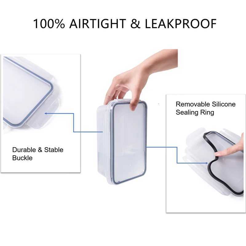 Airtight Food Storage Container with Lid Leak Proof Snap Lock BPA Free PlasticM251121