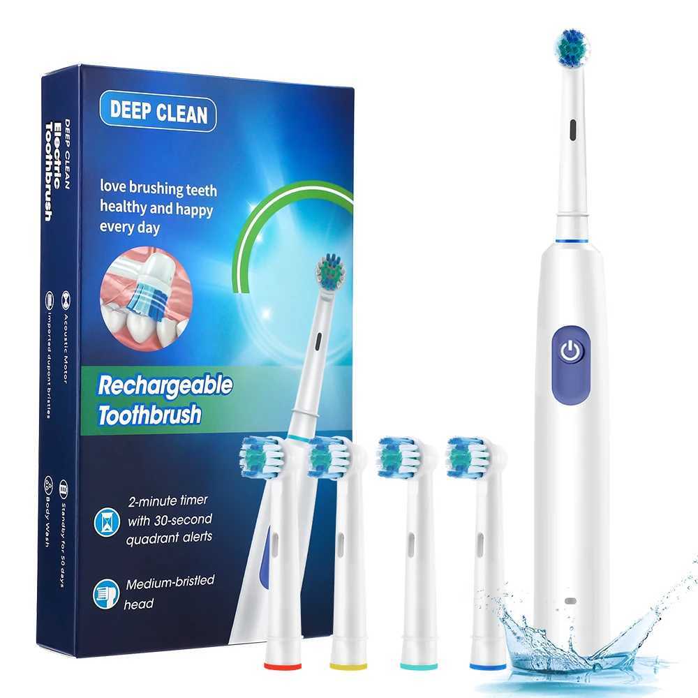 Rotating Electric Toothbrush for Adult Teeth whitening Teeth Brushes 3D head soft brush Rechargeable 5 Modes Electric Toothbrush C251121