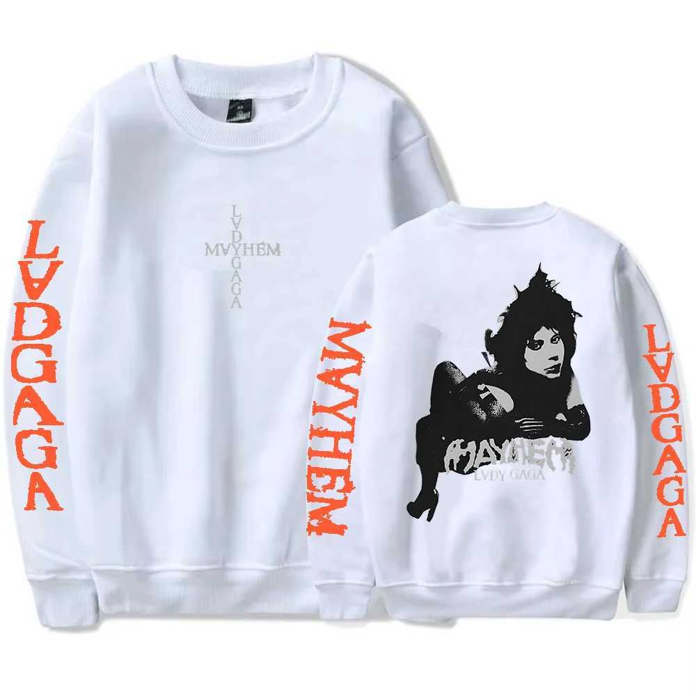 2025 Lady Gaga Mayhem Album Hoodies MensWomens Long Sleve Hip Hop Tshirt Unisex Sudaderas 2025 New Fashion Printing Pul X250421 L251018A7S9