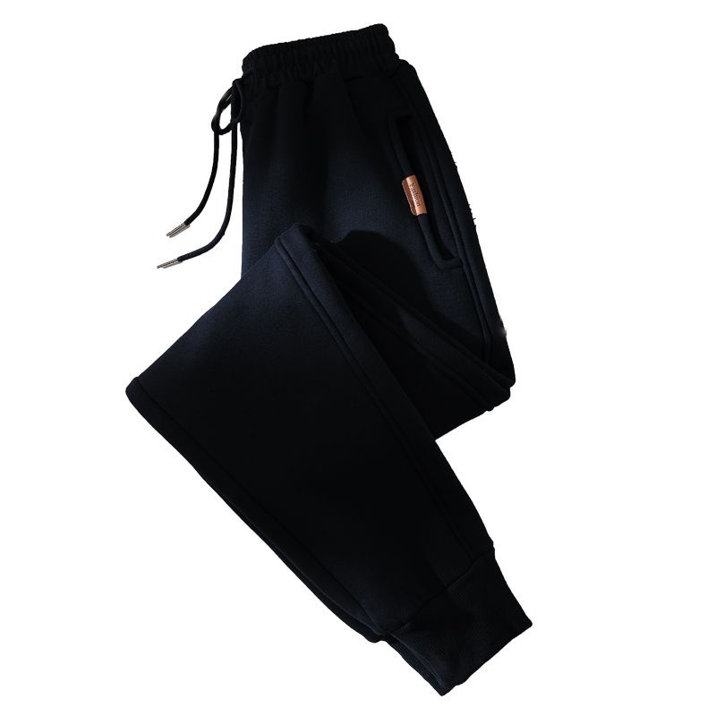 Designer luxury Black Sweatpants for Women, Spring and Autumn Thin New Loose Jogger Casual Pants, Harem Large Size Winter Fleece Sweatpants